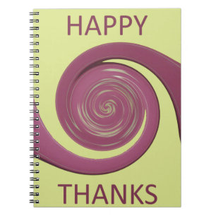 Carnet Bon thanksgiving Texte Art Design.