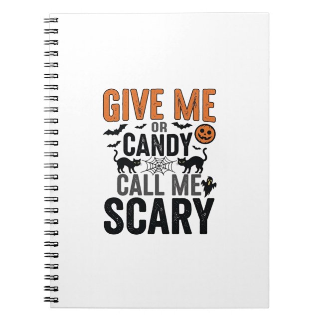 Carnet Bonbons d'Halloween ou Appelez-moi Épouvantable Gr (Devant)