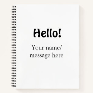 Carnet Bonjour ajouter un message de nom simple minimum é