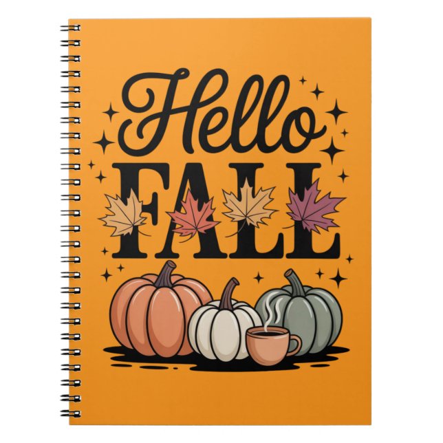 Carnet Bonjour Automne Citrouille Automne (Devant)