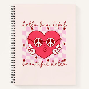 Carnet Bonjour belle Cute et coeur
