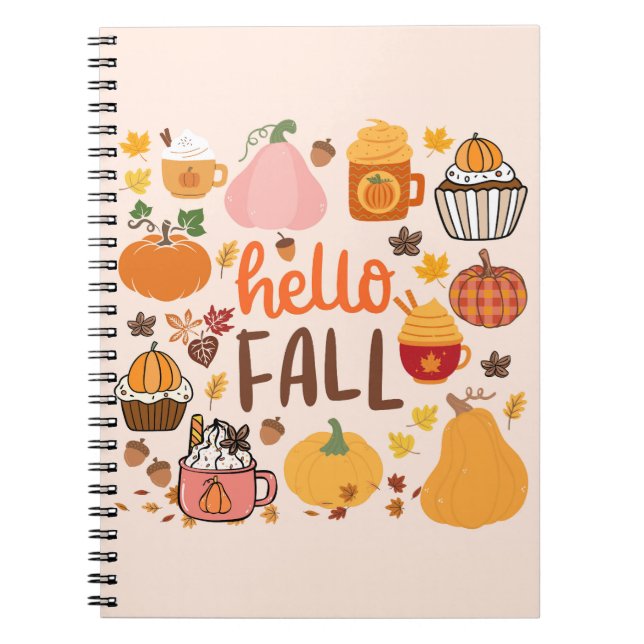 Carnet Bonjour citrouilles d'automne (Devant)