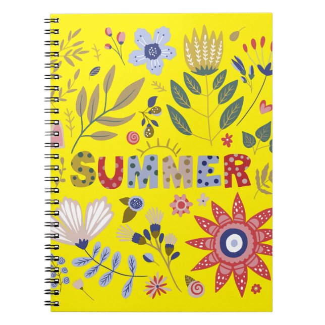 Carnet Bonjour École, Bonjour Été Et Fleurs (Devant)