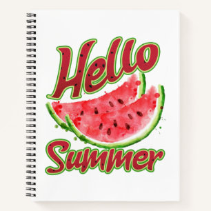 Carnet Bonjour été Aquarelle