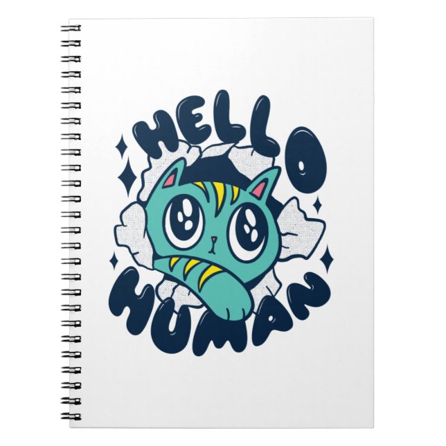 Carnet Bonjour homme Cute Cat (Devant)