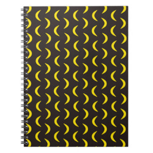 Carnet Bonjour Lune Jaune - sans couture motif Halloween.