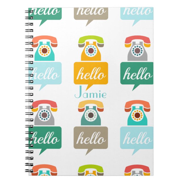 Carnet Bonjour mignon coloré Bonjour (Devant)
