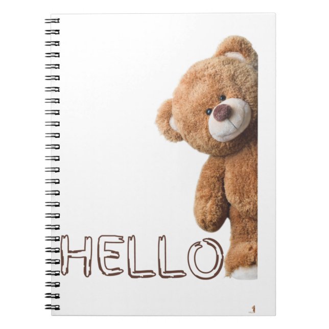 Carnet Bonjour mignon ours Brown Teddy Bear (Devant)