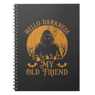 Carnet Bonjour obscurité, vieil ami, faucheur, lune orang