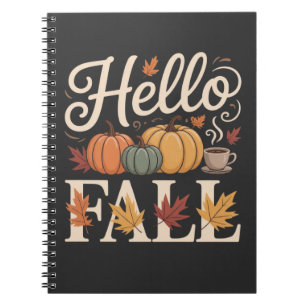 Carnet Bonjour Style Automnal Vintage