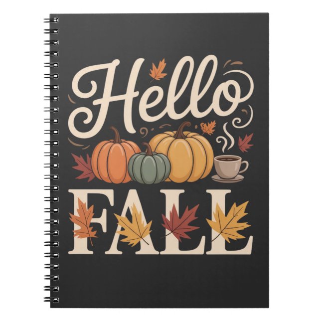 Carnet Bonjour Style Automnal Vintage (Devant)
