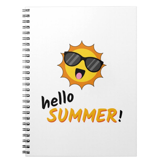Carnet Bonjour Summer Sun avec lunettes de soleil (Devant)