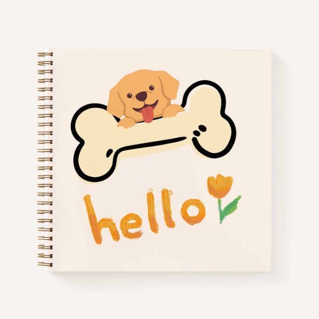 Carnet Bonjour toutou : Joyeux  (Devant)