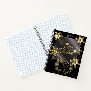 Carnet Bonne Année 20XX & Noël d'Or Luxe