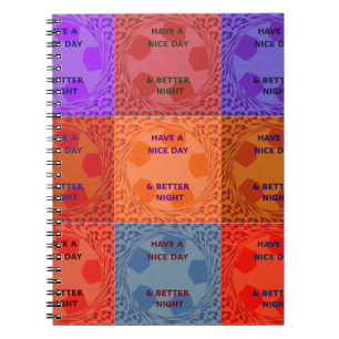 Carnet Bonne journée et meilleur Night Pop Art Imprimer