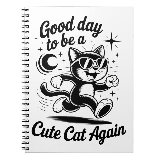 Carnet Bonne journée joli chat (Devant)