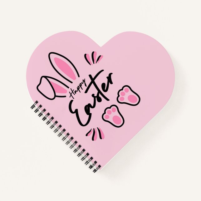 Carnet Bonne Pâques (rose) (Devant)