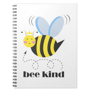 Carnet Bonne princesse d'abeille avec couronne et slogan 
