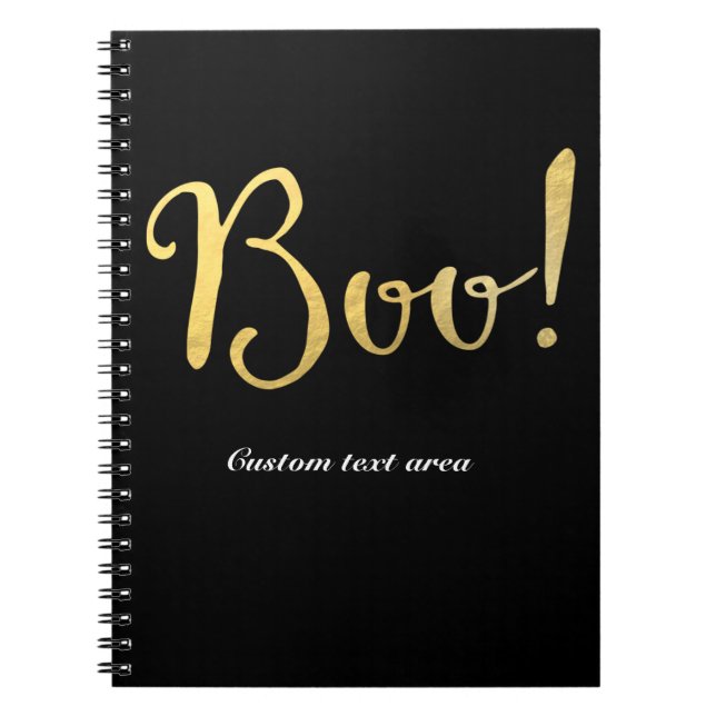 Carnet Boo ! Halloween Faux Gold Foil (Devant)