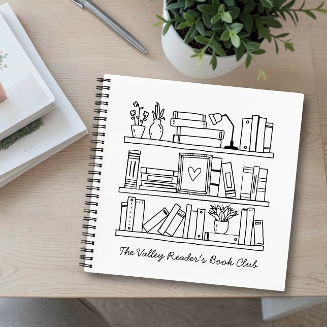 Carnet Book Club Member Personalized Gift Spiral Notebook (Créateur téléchargé)