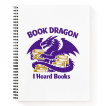 Book Lover Notebook | Book Dragon I Hoard Books Jo