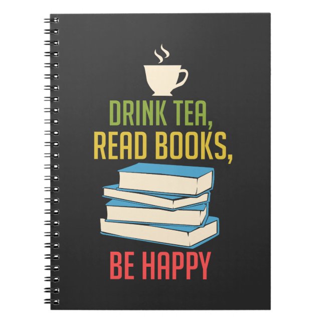 Carnet Book Lover - Tea Books Happy (Devant)