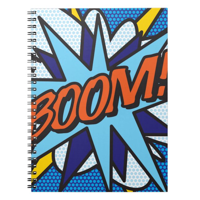 Carnet BOOM Amusement Rétro Bande Dessinée Pop Art (Devant)