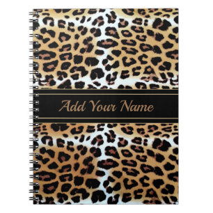 Carnet Boomy Elegant Empreinte de léopard élégant Nom per