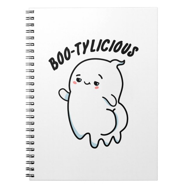 Carnet Bootylicious Funny Halloween Dancing Ghost Pun (Devant)
