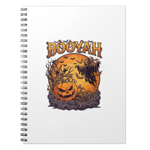 Carnet Booyah Halloween Citrouille Faucheuse Lune Orange_