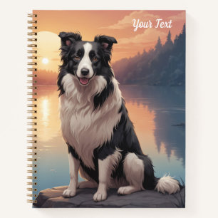 Carnet Border Collie au bord du lac