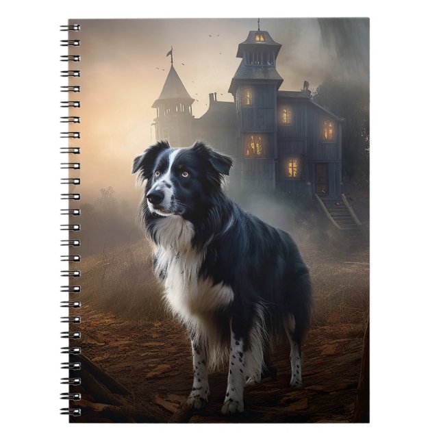 Carnet Border Collie Halloween Épouvantable (Devant)