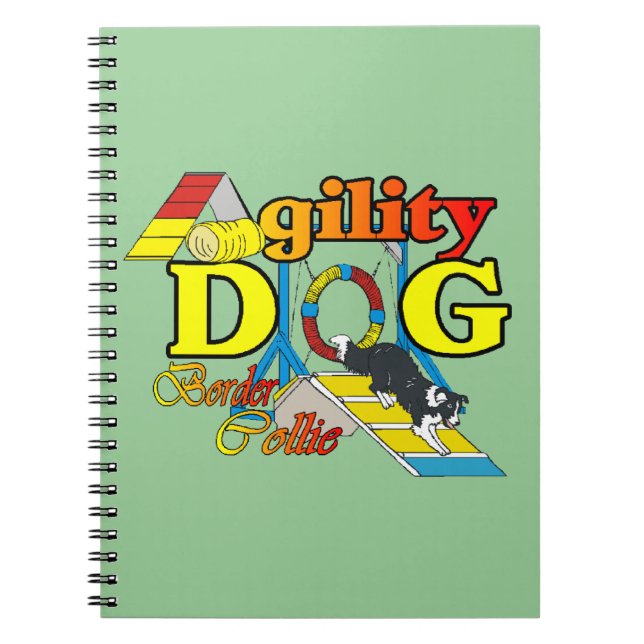 Carnet Bordure Collie Agilité (Devant)