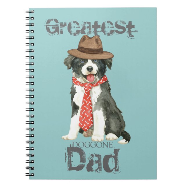 Carnet Bordure Collie Papa (Devant)