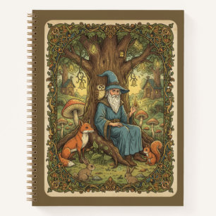 Carnet Bosquet ensorcelé de sorcier vintage & Animaux de 