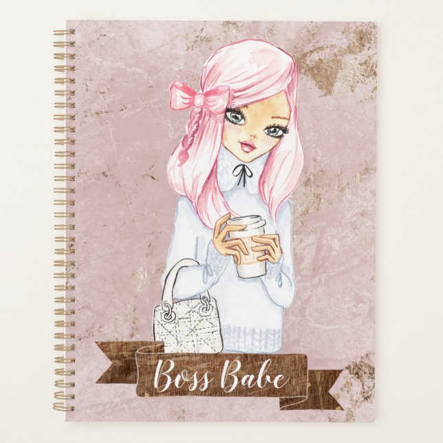 Carnet Boss Babe Planner pour Boss Girls (Devant)
