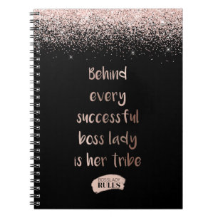 Carnet Boss de motivation Lady Rose Parties scintillant d