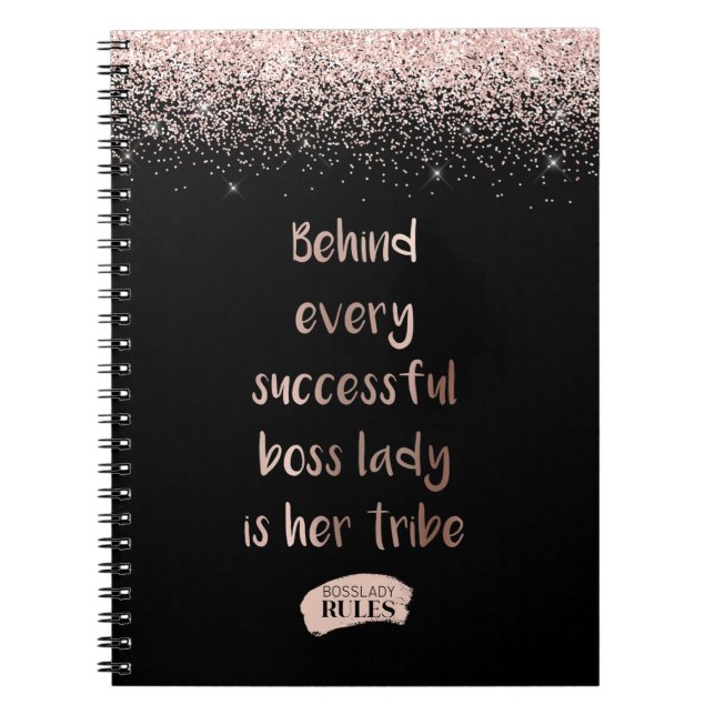 Carnet Boss de motivation Lady Rose Parties scintillant d (Devant)