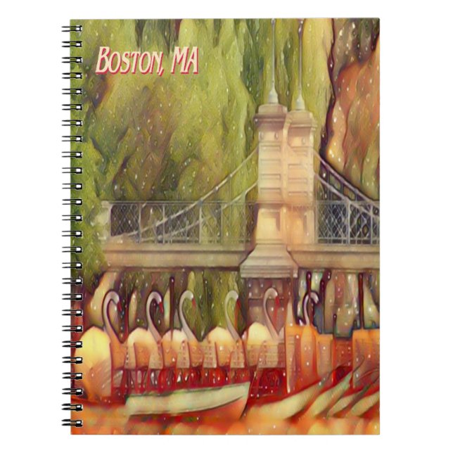 Carnet Boston Swan Boats été (Devant)