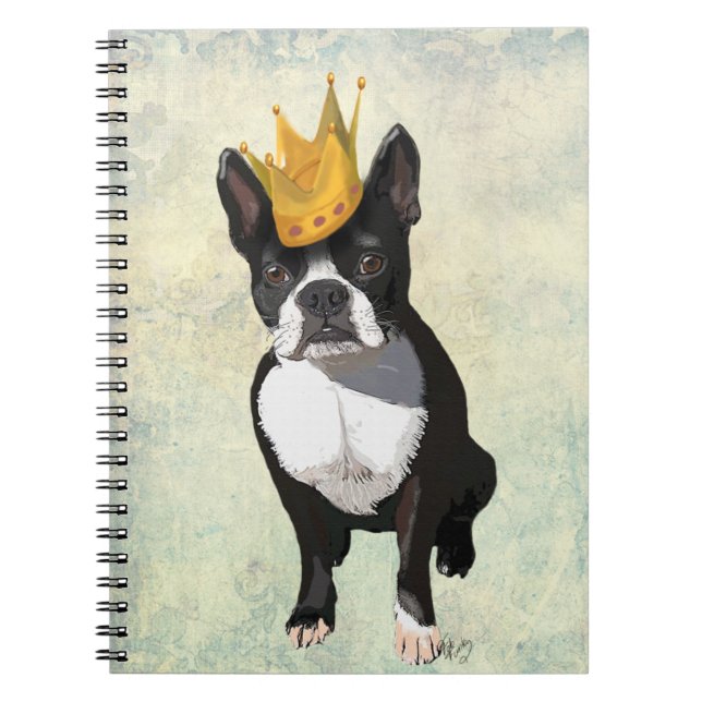 Carnet Boston Terrier et Crown (Devant)