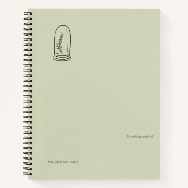 Carnet Botanical Dark Academia Minimalist Garden Reader G (Devant)