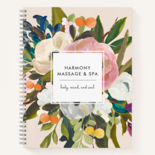Carnet Botanique Bliss Business   Floral moderne   Crème