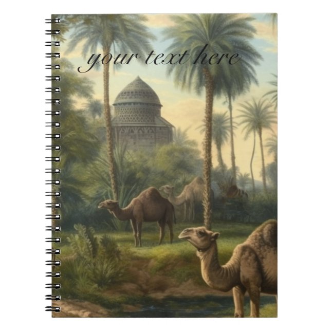 Carnet Botanique : dromadaires dans la jungle près d'une  (Devant)