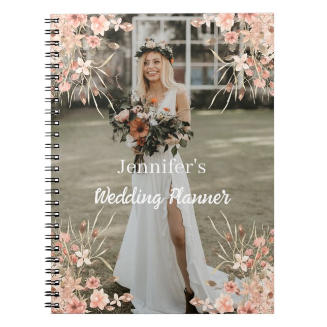 Carnet botanique élégant plan de mariage photo (Devant)