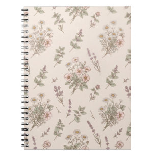 Carnet Botanique Fleur de Rose et Fleur Sauvage Vi