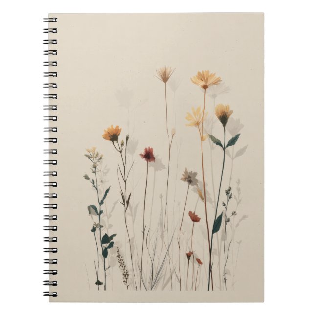 Carnet botanique Fleur sauvage vintage (Devant)