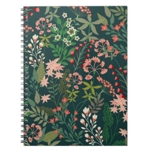 Carnet Botanique florale foncée sans Motif