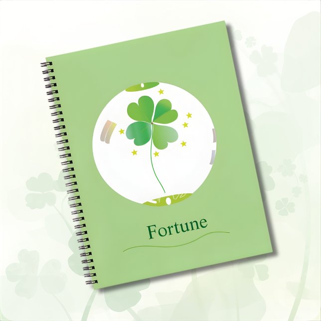 Carnet Botanique – Motif Trèfle à Quatre Feuilles (Créateur téléchargé)