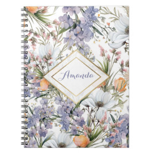 Carnet Botanique pastel couleurs fleur sauvage été fleuri