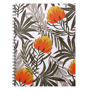 Carnet Botanique sans couture motif tropical avec pl lumi